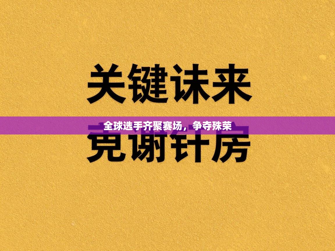 全球选手齐聚赛场，争夺殊荣  第1张